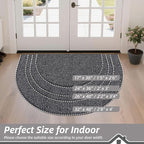 BEQHAUSE Dirt Trapper Door Mat 32" x 48" Half Circle Non-Slip Washable Doormats - Image 2