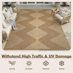 MontVoo-Outdoor Rug Carpet Patio Rug 6x9 ft Polypropylene Indoor Outdoor Rugs - Image 4