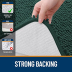 OLANLY Bathroom Runner Rugs 47x24, Soft Absorbent Chenille Bath Rugs, Rubber - Image 6