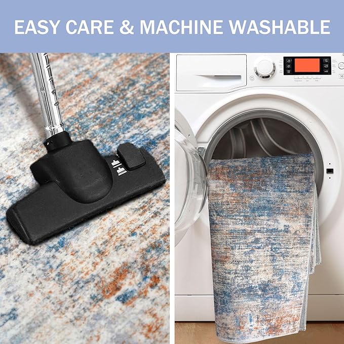 IOHOUZE Abstract Runner Rug 3x14 Ft Long Washable Runners - Image 4