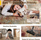 RELEANY Washable Area Rugs 2'x5' Non-Slip Modern Abstract Soft - Image 5