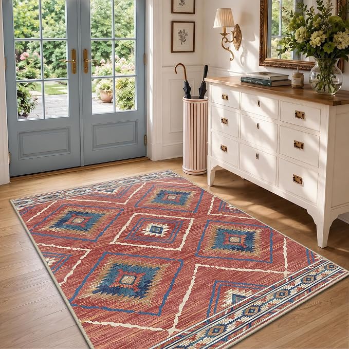BESTSWEETIE Area Rug 3x5 Rug Machine Washable Non-Slip Low Pile Print Pattern by BESTSWEETIE