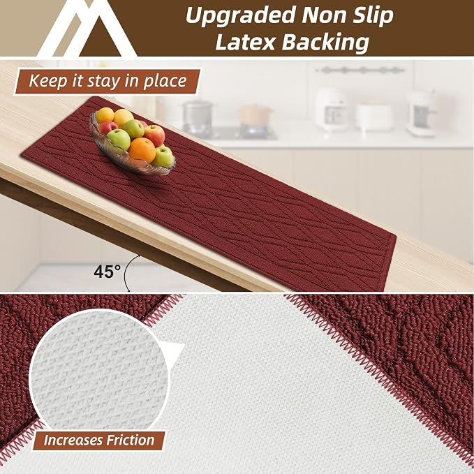 COSY HOMEER Kitchen Rugs 24"x35" Non-Slip Washable Kitchen Mats - Image 4