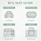 5x7 Area Rugs for Living Room: Washable Vintage Floral Rug Low Pile Non-Slip - Image 7