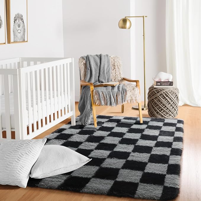 KICMOR Area Rugs for Bedroom, Indoor Fuzzy Shaggy Plush Rug for Kids Boys Girls - Image 5