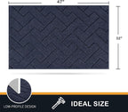 PURRUGS Dirt Trapping Door Mat 32" x 47", Non-Slip Machine Washable Entry Rug - Image 2