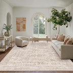 Latte&Fog 8x10 Area Rugs for Living Room, Washable Beige Rugs for Bedroom by LatteFog