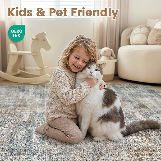 cotiled Washable 8x10 Area Rug for Living Room - Image 4