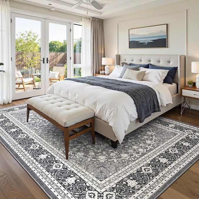 Lofus 9x12 Area Rugs for Living Room, Machine Washable Non-Slip Area Rug - Image 3