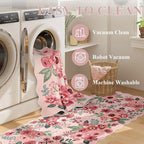 DUKINO 6x9 Area Rug, Floral Washable Rugs - Image 5