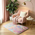 Fluffy Fuzzy Unicorn Rugs for Girls Bedroom, 2x3 Washable Non Slip Shag Shaggy - Image 2