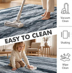 8x10 Ft Extra Large Shag Rugs for Living Room, Tie Dyed Ultra Soft Fluffy Furry - Image 7