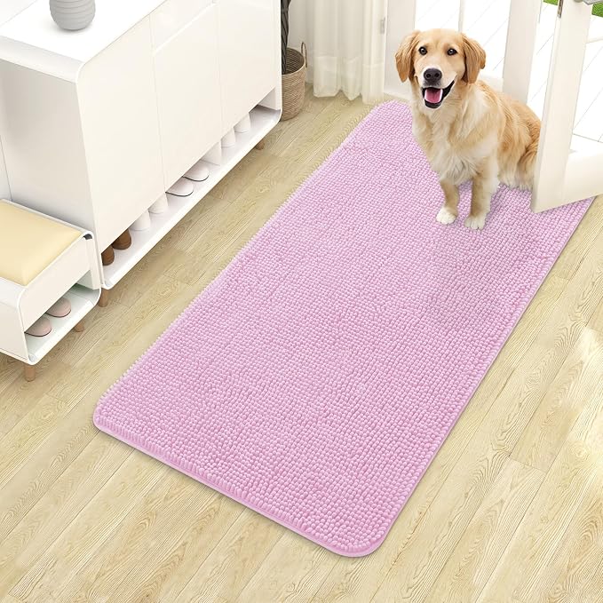OLANLY Dog Door Mat for Muddy Paws 40x24, Absorbs Moisture and Dirt, Absorbent by OLANLY