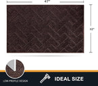 PURRUGS Dirt Trapping Door Mat 32" x 47", Non-Slip Machine Washable Entry Rug - Image 2