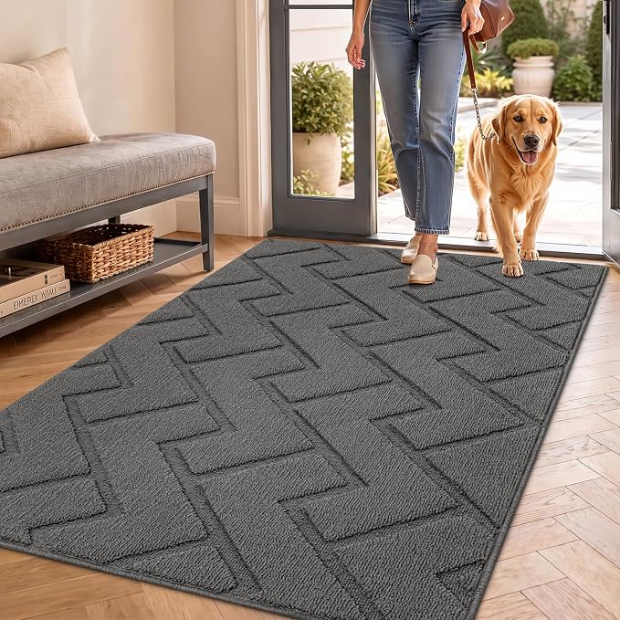 hicorfe Front Door Mat Outside Entrance, Stain and Fade Resistant, Non Slip by Hicorfe