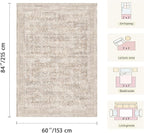 Latte&Fog 8x10 Area Rugs for Living Room, Washable Beige Rugs for Bedroom - Image 2