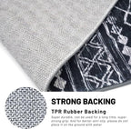 KUTA Bedroom Boho Rug 4x6 Black, Moroccan Washable Area Rugs Non Slip, Ultra - Image 6