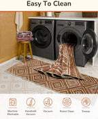 Area Rug 3x5 Rug Low Pile Print Pattern Machine Washable Non-Slip Western Rug - Image 4
