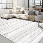 Nakagishi Area Rug Living Room Rugs: 5x7 Washable Boho Large Neutral Farmhouse by NakagishiAreaRug