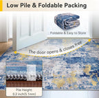 RELEANY Washable Area Rugs 4ft Non-Slip Modern Abstract Soft - Image 3