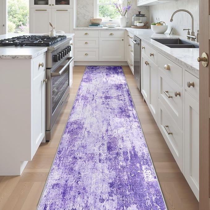 RELEANY Washable Area Rugs 2'x10' Non-Slip Modern Abstract Soft - Image 2