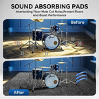 20 Pcs Interlocking Sound Absorbing Floor Mats, Non-Slip Felt Puzzle Mats - Image 4