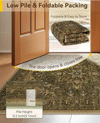 RELEANY Area Rugs Runner 2'x10' Washable Non-Slip, Floral Vintage Distress - Image 4