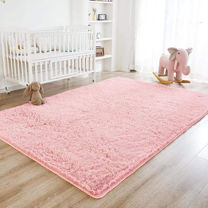 Litanika 5x8 Shag Area Rug for Living Room Bedroom, Non-Shedding Modern Indoor - Image 2