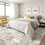 LOONGRUG 7x9 Area Rug Living Room: Machine Washable Large Abstract Soft Rugs - Image 4