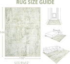 Area Rugs 9x12 Living Room: Washable Rug Modern Abstract Large Rugs Soft Non - Image 2