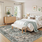 8x10 Area Rugs Living Room: Washable Vintage Rug Large Non-Slip Stain Resistant - Image 5