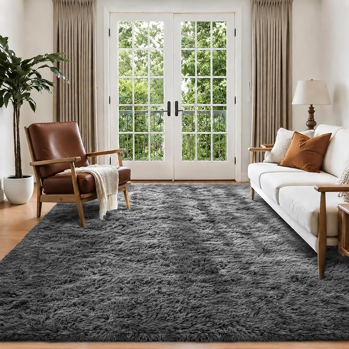 4x6 Area Rug for Living Room: Ultra Soft Fluffy Rug Modern Large Thicked Shag - Image 3