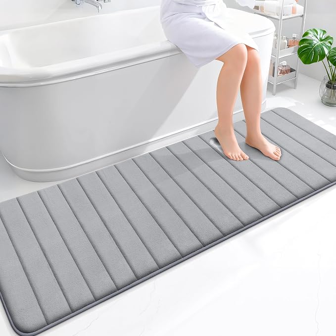 OLANLY Memory Foam Long Bathroom Rugs Runner 70x24, Super Soft Absorbent Bath by OLANLY