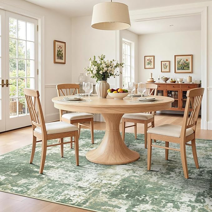 RELEANY Washable Area Rugs 9'x12' Non-Slip Modern Abstract Soft - Image 4