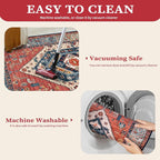 SERISSA 7x9 Area Rugs for Living Room, Large Washable Non-Slip Boho Rug - Image 4