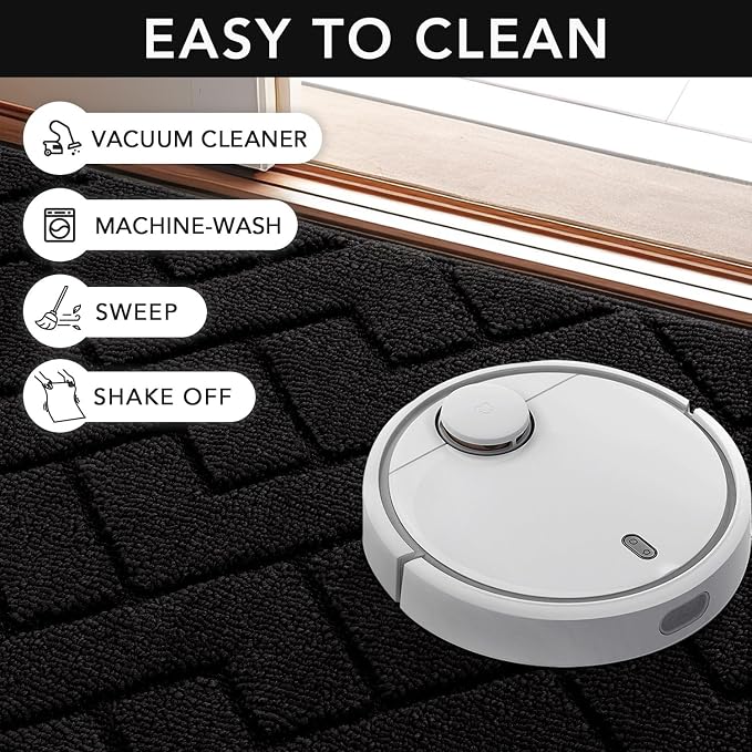 hicorfe Dirt Trapper Indoor Doormat, Non Slip Backing Washable Door Mats - Image 7