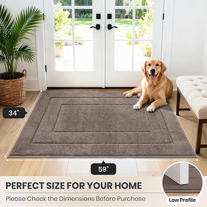 PURRUGS Dirt Trapping Door Mat 34" x 59", Non-Slip/Skid Machine Washable - Image 8
