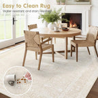 Washable Rug 9x12 Area Rugs: Vintage Floral Rugs - Image 8