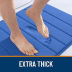 OLANLY Memory Foam Bath Mat 35x16, Super Soft Absorbent Bathroom Rugs, Quick Dry - Image 6