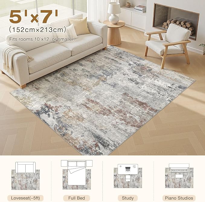 DMOYEST 5x7 Area Rug - Image 7
