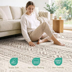 cotiled 5x8 Area Rugs Living Room Rug: Washable Boho Rugs - Image 5