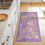 RELEANY Floral 2x4 Area Rugs Washable Print Boho Cute Carpet Non Slip Flower - Image 2