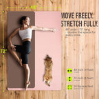 Gogokiwi Large Yoga Mat – 1/4" & 1/2" Thick Exercise Mats - Image 3