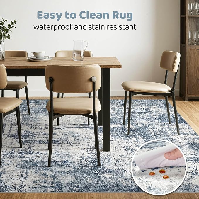 9x12 Area Rug Living Room: Washable Large Abstract Soft Rugs Stain Resistant - Image 6