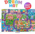 Oriate Kids Dream Mat Girls Toy Car Playmat, Princess Castle Girl Pink Kids - Image 3