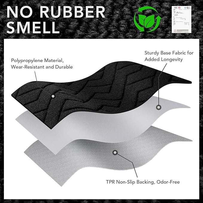 hicorfe Dirt Trapper Indoor Doormat, Non Slip Backing Washable Door Mats - Image 8