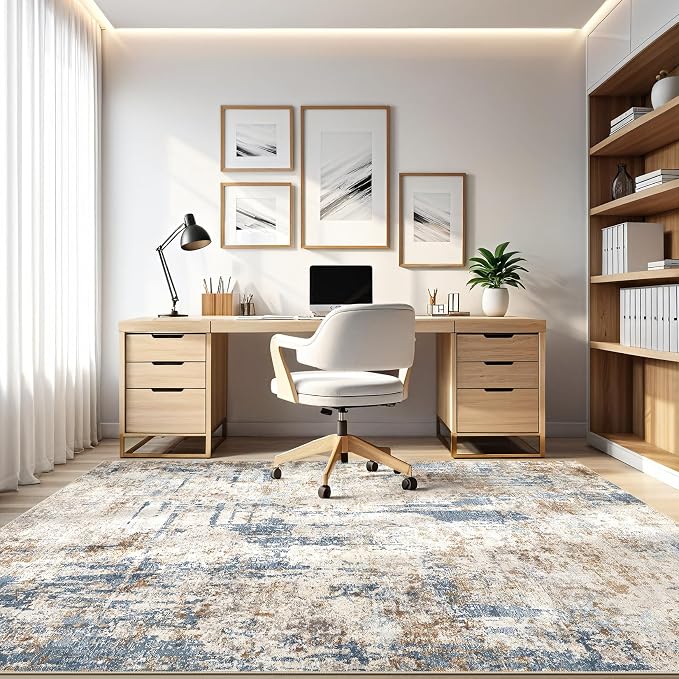 10x13 Area Rug Living Room: Washable Large Abstract Modern Soft Rugs Stain - Image 8