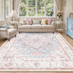 CAPALOCA Machine Washable Rugs Nursery Rug 7x9 Cute Girl Non Slip Low Pile - Image 3
