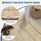 GarveeHome Scalloped Washable Rug 5x7 Area Rugs - Image 7