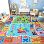Kids Rug for Playroom, 4x6 ABC Educational Carpet for Classroom, Fun Alphabet - Image 3